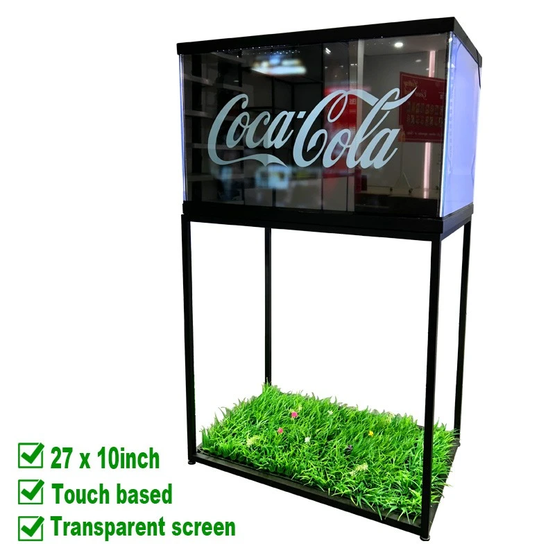27x10 Metal Floor Stand Transparant Touch Screen
