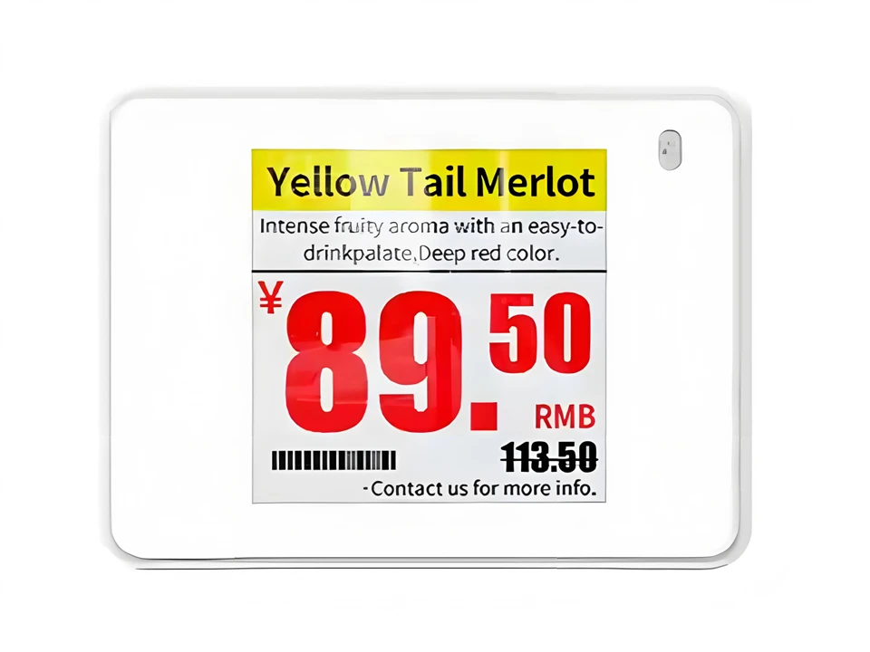1,54 Inch Fjouwer Kleur Electronic Priiskaart