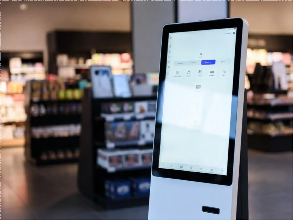 Touchscreen Monitor Kiosk Ferbettert ynteraktyf winkeljen